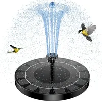 AISITIN Solarbrunnen für Draussen, 2,5W Solar Springbrunnen für Außen,Solar Teichpumpe Outdoor Wasserpumpe Solar Schwimmender Fontäne Pumpe mit 6 Fontänenstile für Garten, Vogel-Bad, Fisch-Behälter