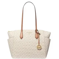 Michael Kors für Damen. 30S2G6AT2B Marilyn Tote Bag Medium mit beigefarbenem Logo (OSFA), Lässig, Polyester