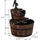 Costway Gartenbrunnen Holz mit Wasserpumpe Φ44,5cm