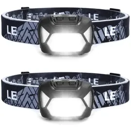 Offgridtec 2 Stk. Offgridtec Stirnlampe schwarz LED 220lm 1300 Lux IPX4