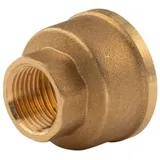 Tradecom Messing Gewinde-Fitting Reduziermuffe 1"IG (DN 25) - 1/2"IG (DN 15) - schwere Ausführung