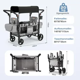 Sekey Bollerwagen grau