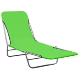 vidaXL Sonnenliege 182 x 55 x 24 cm grün klappbar 2 St.