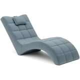 Chaiselongue Liegesessel Bristol New Gesteppt Kunstleder Gewebe Modern Grau 11