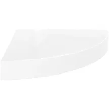vidaXL Eckregal 25 x 25 x 3,8 cm Hochglanz-Weiß