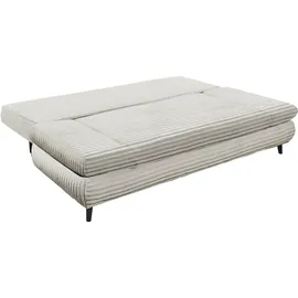 ed exciting design Schlafsofa ED EXCITING DESIGN "Sunny", grau (hellgrau), B:212cm H:88cm T:101cm, 100% Polyester, Sofas, Schlafsofa, mit Bettkasten, Armteilverstellung & 2 Rückenkissen