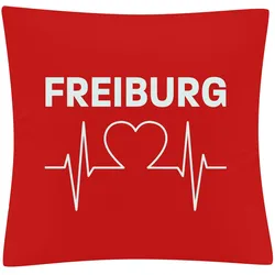 multifanshop Kissenbezug - Freiburg - Herzschlag - Druck weiß - Kissen