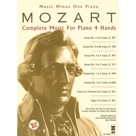 Music Minus One Mozart - Complete Music for Piano, 4 Hands