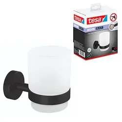 tesa Zahnputzbecherhalter MOON schwarz, weiß