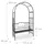 Relaxdays Rosenbogen mit Bank 203 x 114,5 x 59 cm Schwarz