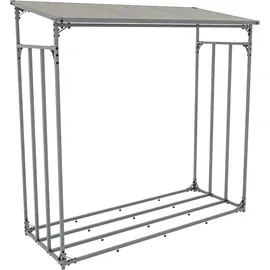 deluke Kaminholzregal Aluminium 70 x 165 x 165 cm Schwarz