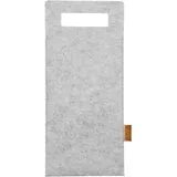 Miqio® Design Filz Flaschentüte I 40cm x 17 cm I Geschenkverpackung für Weinflaschen oder Sektflaschen I nachhaltige Filz-Flaschentasche I Oekotex I hellgrau