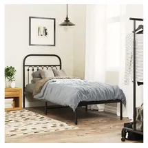 vidaXL Bettgestell 75 x 190 cm Schwarz