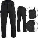 Mil-Tec Assault Ranger Softshell Cargohose Schwarz S
