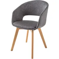 Riess-Ambiente Stuhl NORDIC STAR - grau Strukturstoff Massivholz mit