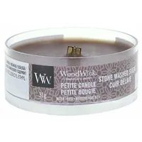 Woodwick Kerze Petite Stone Washed Suede Duftkerze Haus Innen