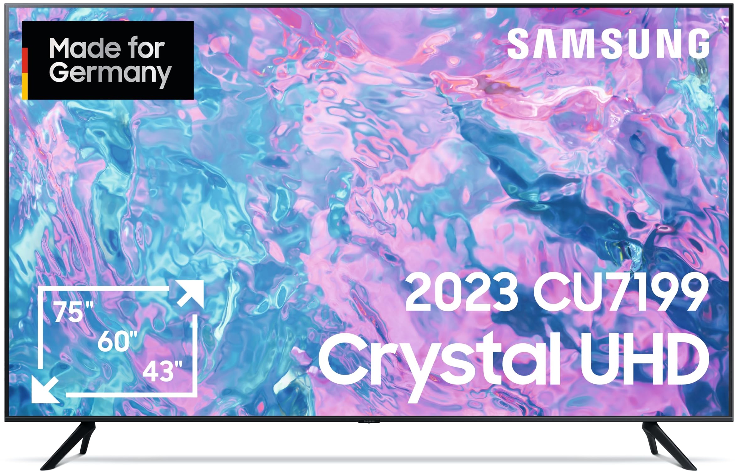 Samsung Crystal UHD 4K CU7199 Fernseher 55 Zoll, PurColor, Crystal Prozessor 4K, Smart TV, GU55CU7199UXZG, Deutsches Modell [2023]