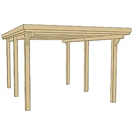 Weka Einzelcarport 617 2,94 x 3,98 m kdi mit Trapezblech