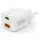 Hama Schnellladegerät, 1x USB-C 1x USB-A Mini-Ladegerät, 30 W, Weiß
