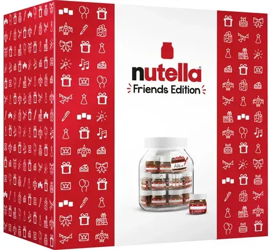 Ferrero nutella Glas mit 21 Mini-Gläschen