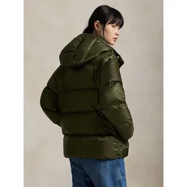 Ralph Lauren Daunenjacke mit abnehmbarer Kapuze, Oliv, L
