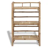 Pflanzenregal Bambus - 3-stöckiges Blumenregal - 56 x 30 x 85 cm - Holz - Für innen und außen - Gelb