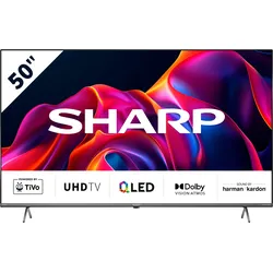 SHARP QLED-Fernseher "4T-C50GMx", F (A-G), schwarz, 50, Fernseher, 3.840 x 2.160 px Auflösung