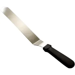 Airbrush-City Tortenheber/ Tortenmesser/ Winkelpalette aus Edelstahl - 25,5 cm schwarzer Griff