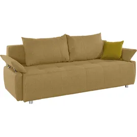 Collection AB Schlafsofa Kunstleder 2-Sitzer Gelb