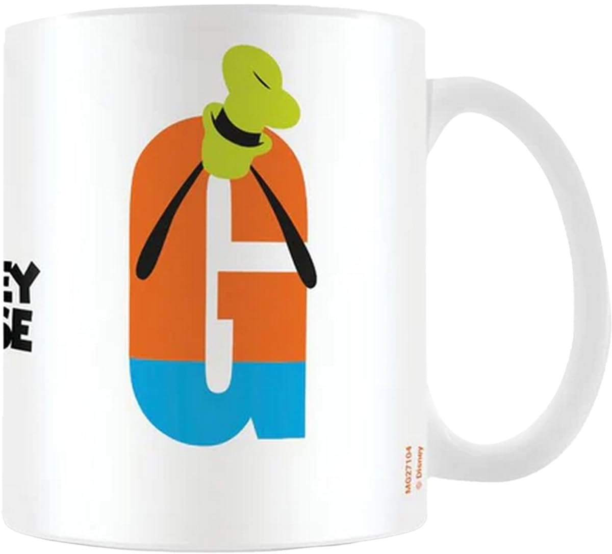 Disney Alphabet Personalisierte Tasse (G for Goofy Design) 325 ml Keramik-Kaffeetasse in Präsentations-Disney-Geschenkbox – Offizielles Merchandise-Produkt