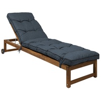 Bjird Liegenauflage Auflage für Gartenliege Hugo 201x55x8 cm, Auflagen für Deckchair, Polsterauflage für Sonnenliege - gesteppt blau