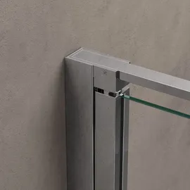 SoGood doporro Duschkabine U-Form 80x70x80 cm Ravenna36uk Duschabtrennung mit Drehtüren 8mm ESG-Sicherheitsglas Klarglas inkl. Nano-beschichtung