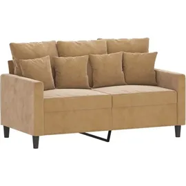 vidaXL 2-Sitzer-Sofa Braun 120 cm Samt