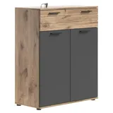 MID.YOU Mason 90 x 104 x 37 cm dunkelgrau / dunkelgrau