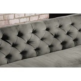 KAWOLA Sitzbank CHARME Velvet Grau 246 x 85 x 68 cm