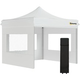 Outsunny Pavillon mit Seitenwänden weiß 300L x 300B x 320H cm