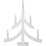 Star Trading Tischlampe, Kerzenleuchter Pagod, 5-flammig, Holz, weiß - Weiß