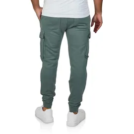 Riverso Cargo Jogginghose Herren Baumwolle Regular Fit RIVLoris Regular Fit Turpid Blau Tunnelzug 4XL