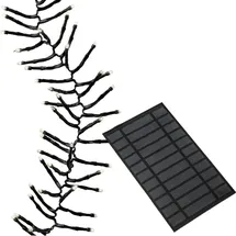 MARELIDA LED Büschellichterkette Solar 7 m warmweiß schwarz