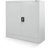Jan Nowak C001B kleiner Aktenschrank abschließbar Büroschrank Metallschrank Wertfachschrank 92,5 cm x 90 cm x 40 cm Grau - Jan Nowak