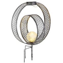 Solarleuchte Metall Silberfarben, 1Xled Solarleuchte Metall Silberfarben Antik, Led