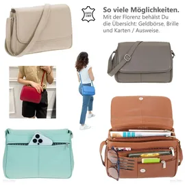 Alessandro Salvatore Florenz 12975 Schultertasche Leder Grau