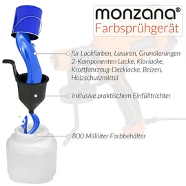 monzana elektrisches Farbsprühsystem 800ml/min Behälter 500 W 3 Sprühmuster Farbsprühpistole Spritzpistole