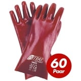 Nitras Nitril-Handschuhe PVC-Handschuhe 160235 Chemikalienhandschuhe 35cm 60 Paar (Spar-Set) rot