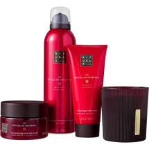 RITUALS The Ritual Of Ayurveda Foaming Shower Gel 200 ml + Body Cream 100 ml + Salt Scrub 125 g + Scented Candle 140 g Geschenkset