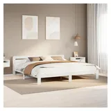 vidaXL Massivholzbett 180 x 200 cm Weiß