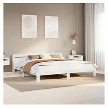 vidaXL Massivholzbett 180 x 200 cm Weiß