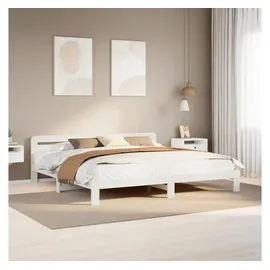 vidaXL Massivholzbett 180 x 200 cm Weiß