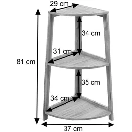 MCW Eckregal 80 x 37 x 37 cm Naturbraun