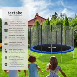 Tectake Garfunky 457 cm inkl. Sicherheitsnetz und Leiter schwarz/blau